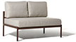 Módulo sem Braço Module Sofa Acabamentos do produto: alumínio / madeira / tecido