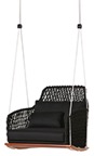 Poltrona Suspensa Hanging Armchair Acabamentos do produto: alumínio / corda / madeira / tecido