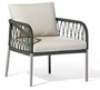 Poltrona Compacta Corda Rope Compact Armchair Acabamentos do produto: alumínio / corda / tecido