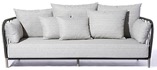 Sofá Corda (Incluso Almofadas: 2 Laterais + 4P + 4M + 4G) Rope Sofa (Cushion Included: 2 Side + 4S + 4M + 4L) Acabamentos do produto: alumínio / corda / tecido