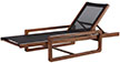 [A38 * L74 * P195] Espreguiçadeira Tela Especial Sun Lounger Acabamentos do produto: alumínio / madeira / tela