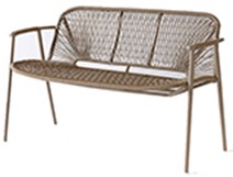 Namoradeira Loveseat Acabamentos do produto: alumínio / corda