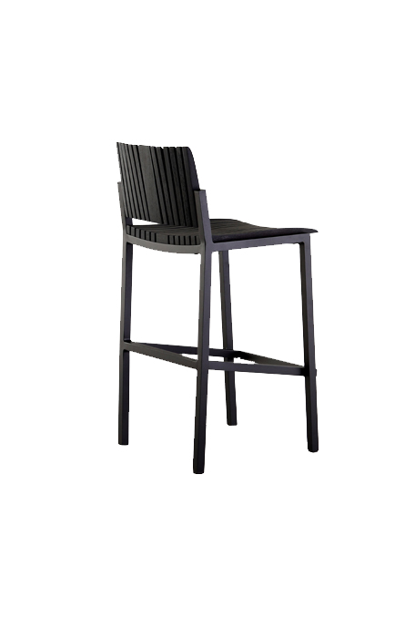 Banqueta Bar Stool Acabamentos do produto: alumínio / madeira