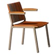 Cadeira com Braços Chair Acabamentos do produto: alumínio / madeira