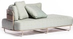 Módulo Chaise Braço Esquerdo Module Chaise Left Arm Acabamentos do produto: alumínio / corda / tecido