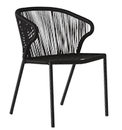 Cadeira Chair Acabamentos do produto: alumínio / corda