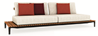 Módulo Braço Direito Right Arms Module Sofa Acabamentos do produto: alumínio / madeira / tecido