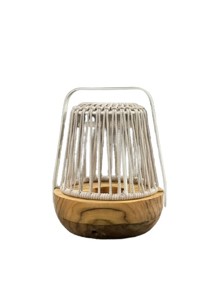 Luminária Clara G | Madeira | Design Daniela Ferro Clara Lighting / Wooden / Designed by Daniela Ferro Acabamentos do produto: alumínio / corda / madeira