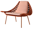 Poltrona Armchair Acabamentos do produto: alumínio / corda / tecido