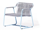 Poltrona Fibra Sinthetic Fiber Armchair Acabamentos do produto: alumínio / corda