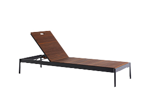 Espreguiçadeira Sun Lounger Acabamentos do produto: alumínio / madeira