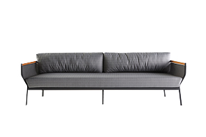 Sofá Tela Especial Sofa Acabamentos do produto: alumínio / madeira / tecido / tela