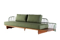 Sofá Base Estendida Lado Esquerdo Right Arm Sofa Acabamentos do produto: alumínio / madeira / tecido