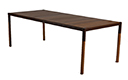 Mesa Retangular Rectangular Table Acabamentos do produto: alumínio / madeira