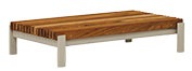 Mesa Centro Tampo Madeira P Coffe Table Wooden Top Acabamentos do produto: alumínio / madeira