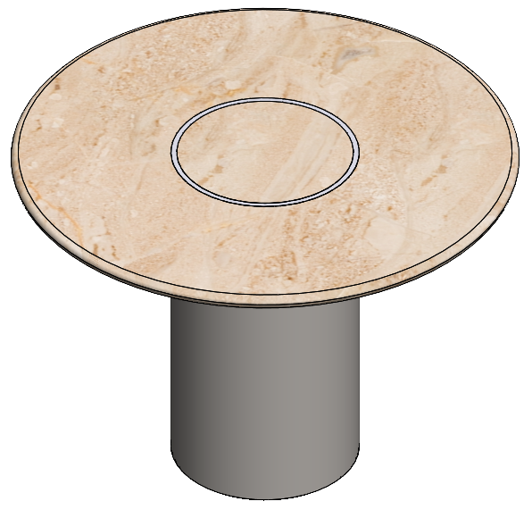 Mesa lateral, tampo  laminado e base pintada