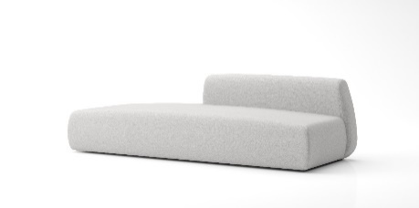 Sofá módulo chaise esquerdo com recuo
