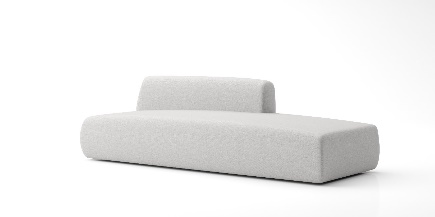Sofá módulo chaise direita com recuo