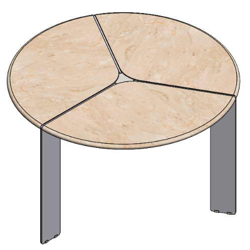 Mesa lateral, tampo  laminado e base pintada