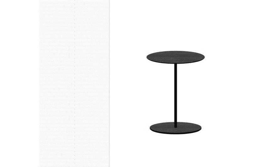 Mesa lateral aço carbono com tampo USINADO.