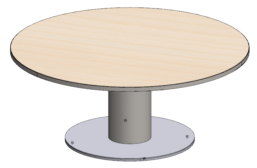 Mesa Jantar tampo LAMINADO e base pintada.
