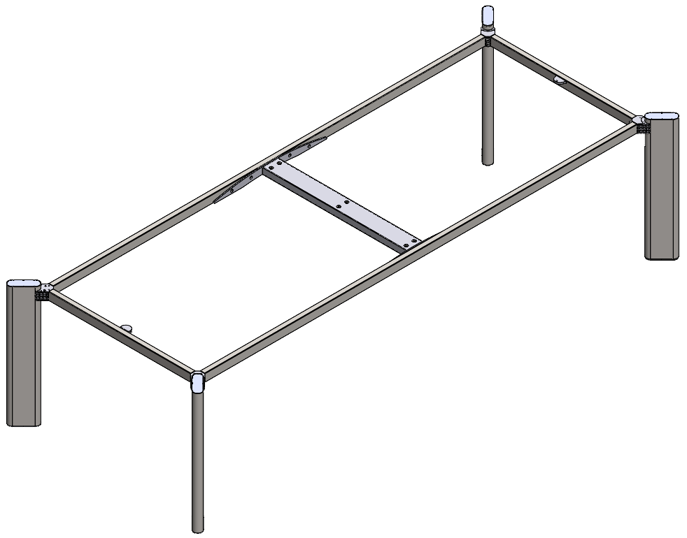 Estrutura de mesa de Jantar com base pintada