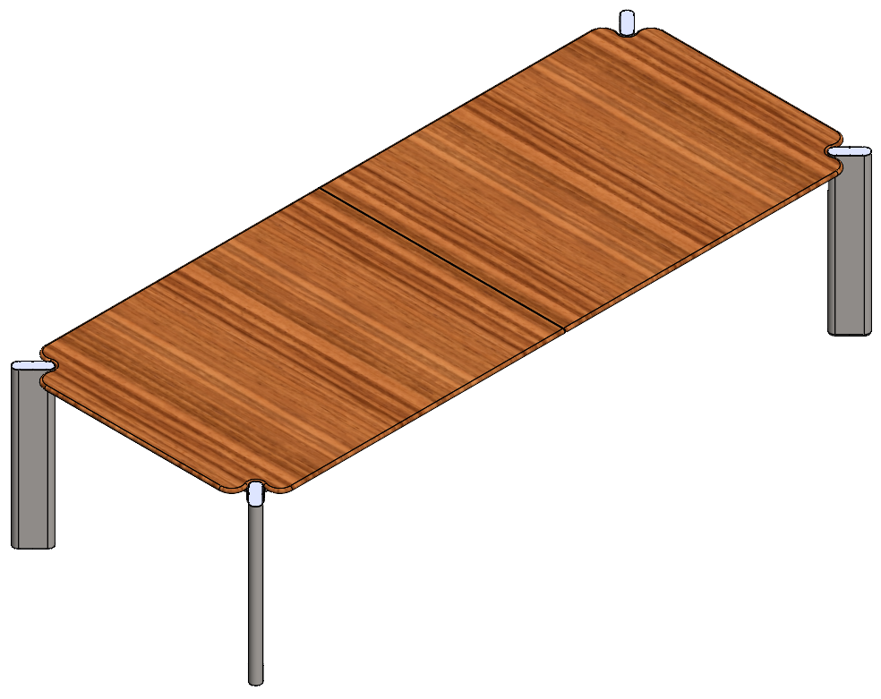 Mesa de Jantar com tampo laminado e  base pintada
