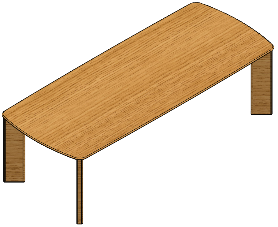 Mesa de jantar com tampo laminado e base laminado