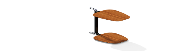 Mesa em aço carbona, tampo e base laminada