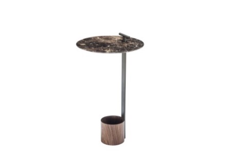 Mesa em aço carbono, tampo laminado, estrutura pintada e base laminada