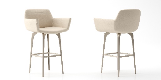 Banqueta GIRATÓRIA ALTA, base em aço carbono laminado