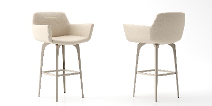 Banqueta GIRATÓRIA BAIXA, base em aço carbono laminado