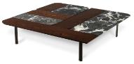 BONHEUR MESA 1.00X1.00X0.25H TAMPO: LAMINADO/MARMORE - BASE: PINTADO
