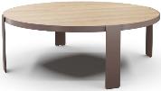 PLANA MESA REDONDO 1.20MX1.20MX0.40M - TAMPO: MARMORE / BASE: METALIZADO