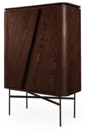 SPLENDEUR BAR 1.10X0.55X1.60M S/LED C/PORTA TACA - FUNDO: LAMINADO / TAMPO: LAQUEADO