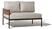 [AN11] Sofá Braço Esquerdo Left Arm Module Sofa Acabamentos do produto: alumínio / madeira / tecido