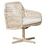 [ANU13] Cadeira Giratória Swivel Chair Acabamentos do produto: alumínio / corda / madeira / tecido