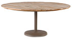 [CLL45] Mesa com Base em Concreto e Tampo Madeira Concrete Base Table Woodeen Top Acabamento do produto: alumínio / madeira