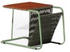 [CN12_2] Mesa Lateral com Revisteiro Side Table with Magazine Rack Acabamentos do produto: alumínio / corda / madeira