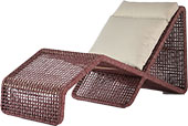 [JN4] Chaise Lucia (almofada inclusa) Lucia Chaise (cushion included) Acabamentos do produto: alumínio / corda / tecido