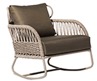 [LO08] Poltrona Balanço Rocking Armchair Acabamento do produto: alumínio / corda / tecido