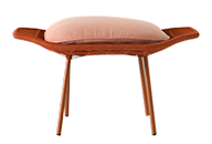 [MT2] Puff Ottoman Acabamentos do produto: alumínio / corda / tecido