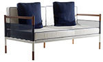 [SK8-02] Sofá Tela Sofa Acabamentos do produto: alumínio / madeira / tecido / tela