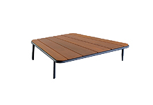[VN8] Mesa Centro com Madeira Coffee Table Acabamentos do produto: alumínio / madeira