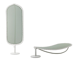 [VLL02-03] Espreguiçadeira Multiuso Base fixa Tela Especial Sun Lounger Acabamentos do produto: alumínio / corda / tela