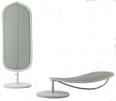 [VLL01-03] Espreguiçadeira Multiuso com Base de Concreto Tela Especial Sun Lounger Acabamentos do produto: alumínio / corda / tela
