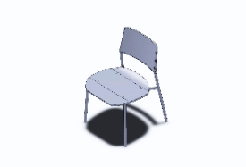 [Cad. Dester
6369W] Cadeira FIXA, base em aço carbono pintado
