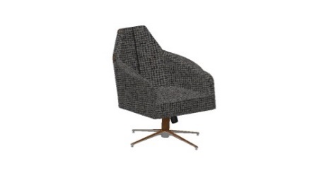 [6749] Poltrona GIRATÓRIA base em aluminio c/relax