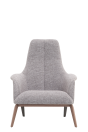 [6785W] Poltrona GIRATÓRIA com base DISCO em aluminio laminada