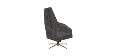 [6745] Poltrona GIRATÓRIA ALTA base em aluminio c/relax